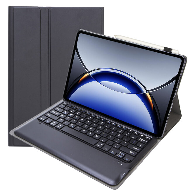 Bluetooth Toetsenbord geschikt voor Oppo Pad 3 Pro - 12.1 Inch - Toetsenbord  Hoes - QWERTY Keyboard case - Auto/Wake functie - Zwart