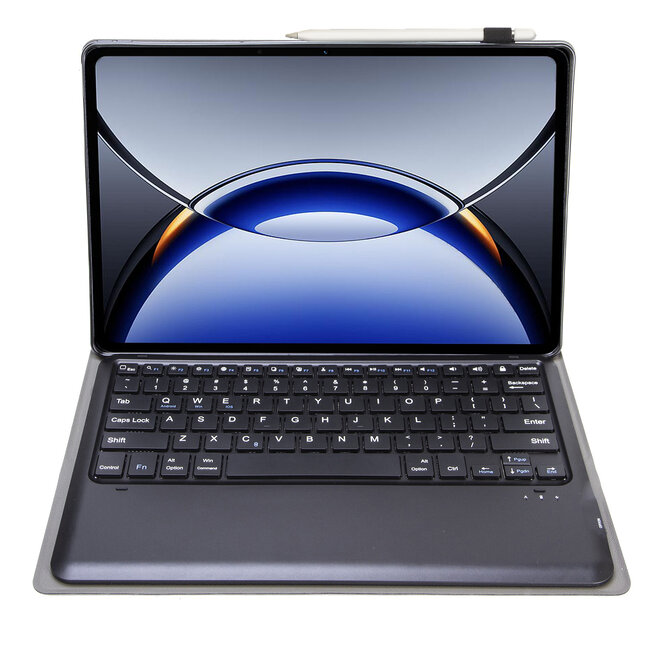 Bluetooth Toetsenbord geschikt voor Oppo Pad 3 Pro - 12.1 Inch - Toetsenbord  Hoes - QWERTY Keyboard case - Auto/Wake functie - Zwart