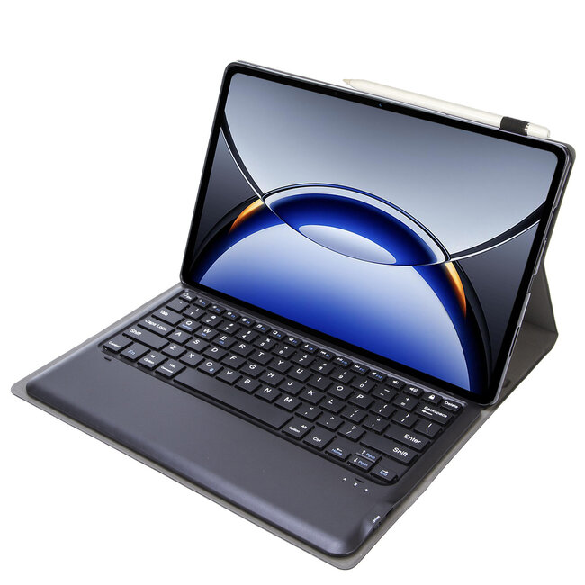 Bluetooth Toetsenbord geschikt voor Oppo Pad 3 Pro - 12.1 Inch - Toetsenbord  Hoes - QWERTY Keyboard case - Auto/Wake functie - Zwart