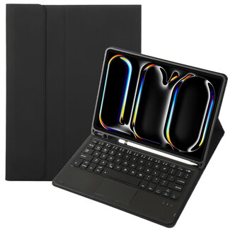 Case2go Case2go - Bluetooth toetsenbord geschikt voor Apple iPad Pro 11 (2024) - Bluetooth Toetsenbord hoes - Toetsenbord hoes met Touchpad- Zwart