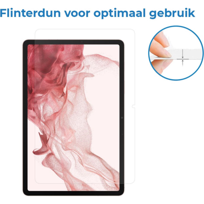 Case2go - 2-Pack Tablet screenprotector geschikt voor Samsung Galaxy S9 (2023) - 11 Inch - Tempered Glass - Case Friendly - Transparant