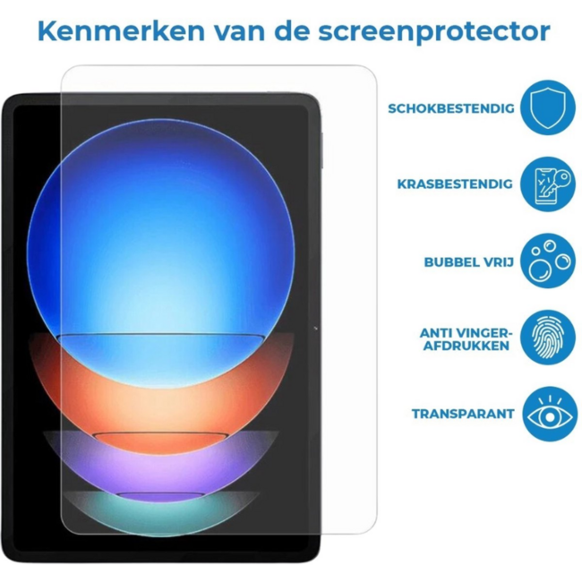 Case2go - 2-Pack Tablet screenprotector geschikt voor Apple iPad Air 13 (2024/2025) - 13 Inch - Tempered Glass - Case Friendly - Transparant