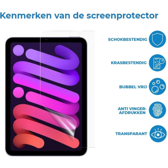 Case2go - 2-Pack Tablet screenprotector geschikt voor Apple iPad Mini 7 (2024) / Mini 6 (2021) - 8.3 Inch - Tempered Glass - Case Friendly - Transparant