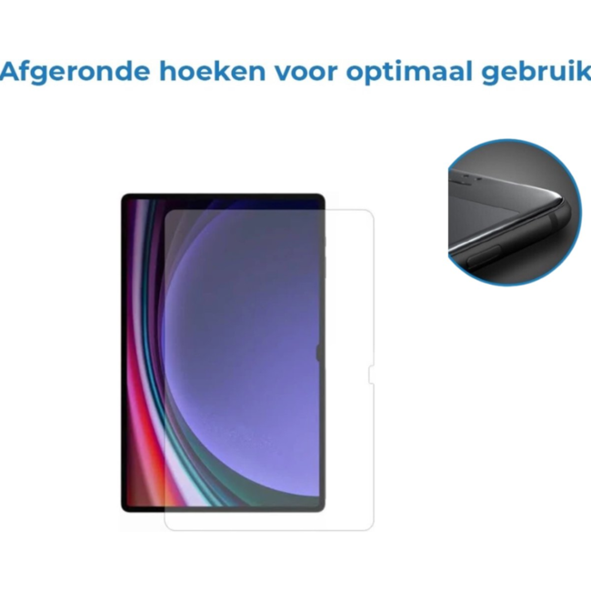 Case2go - 2-Pack Tablet screenprotector geschikt voor Samsung Galaxy S10 Plus (2024) - 12.4 Inch - Tempered Glass - Case Friendly - Transparant