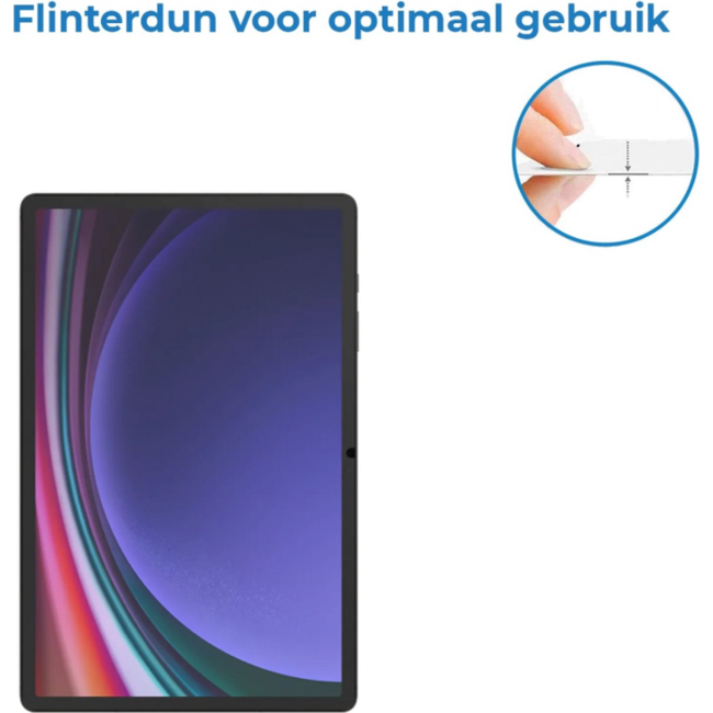 Case2go - 2-Pack Tablet screenprotector geschikt voor Samsung Galaxy S10 Plus (2024) - 12.4 Inch - Tempered Glass - Case Friendly - Transparant