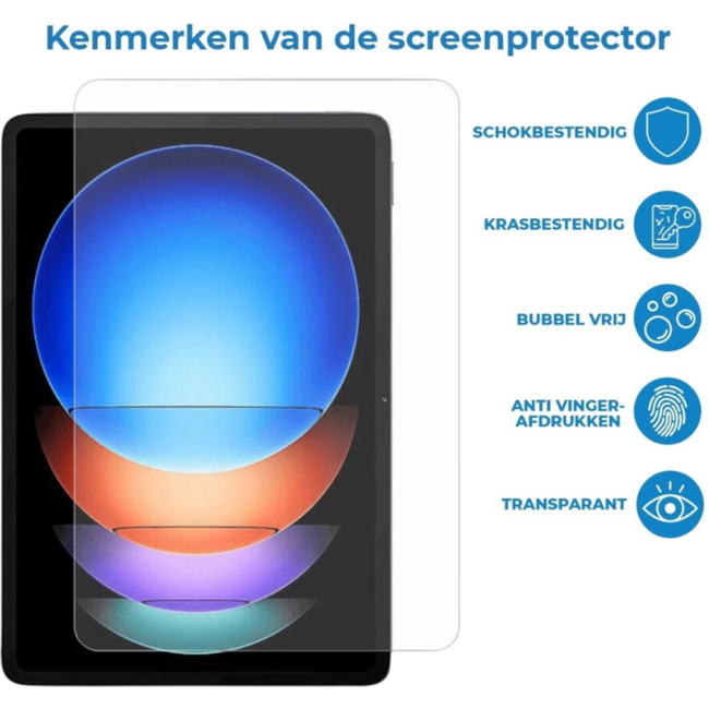 Case2go - 2-Pack Tablet screenprotector geschikt voor Apple iPad Pro 11 (2025) / Apple iPad Pro 11 (2024) - 11 Inch - Tempered Glass - Case Friendly - Transparant