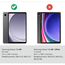 Case2go - 2-Pack Tablet screenprotector geschikt voor Samsung Galaxy A9 (2023) - 8.7 Inch - Tempered Glass - Case Friendly - Transparant