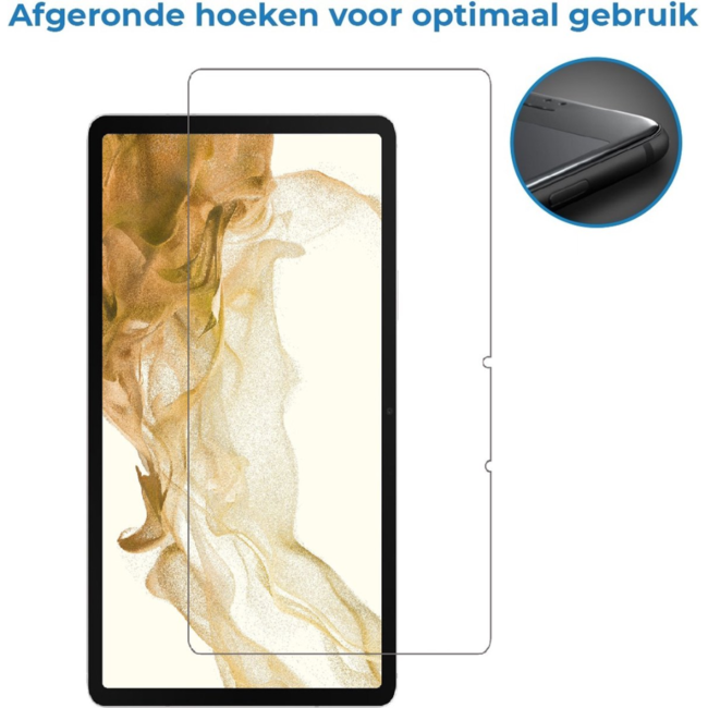 Case2go - 2-Pack Tablet screenprotector geschikt voor Samsung Galaxy S9 Plus (2023) - 12.4 Inch - Tempered Glass - Case Friendly - Transparant