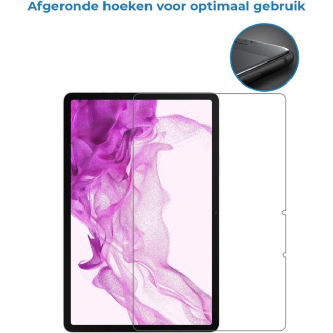 Case2go - 2-Pack Tablet screenprotector geschikt voor Samsung Galaxy S9 Ultra (2023) - 14.6 Inch - Tempered Glass - Case Friendly - Transparant