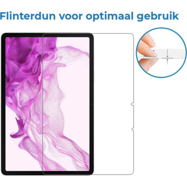 Case2go - 2-Pack Tablet screenprotector geschikt voor Samsung Galaxy S9 Ultra (2023) - 14.6 Inch - Tempered Glass - Case Friendly - Transparant