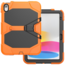 Case2go - Tablet hoes geschikt voor Apple iPad 11 (2025) A16 / Apple iPad 10.9 (2022) - Extreme Armor Case - Oranje