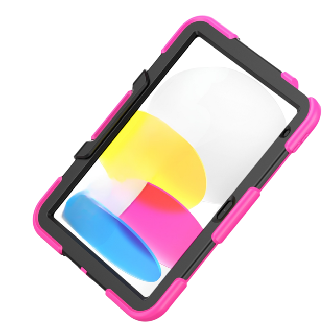 Case2go - Tablet hoes geschikt voor Apple iPad 11 (2025) A16 / Apple iPad 10.9 (2022) - Extreme Armor Case - Roze