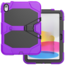 Case2go - Tablet hoes geschikt voor Apple iPad 11 (2025) A16 / Apple iPad 10.9 (2022) - Extreme Armor Case - Paars
