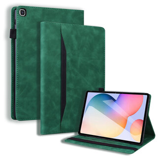 Case2go Case2go - Tablet hoes geschikt voor Samsung Galaxy Tab S6 Lite (2024) / Galaxy Tab S6 Lite (2022/2020) - Business Wallet Book Case - Met pasjeshouder - Groen