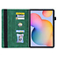 Case2go - Tablet hoes geschikt voor Samsung Galaxy Tab S6 Lite (2024) / Galaxy Tab S6 Lite (2022/2020) - Business Wallet Book Case - Met pasjeshouder - Groen