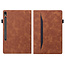 Case2go - Tablet hoes geschikt voor Samsung Galaxy Tab S10 FE Plus - Business Wallet Book Case - Met pasjeshouder - Bruin