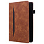 Case2go - Tablet hoes geschikt voor Samsung Galaxy Tab S10 FE Plus - Business Wallet Book Case - Met pasjeshouder - Bruin