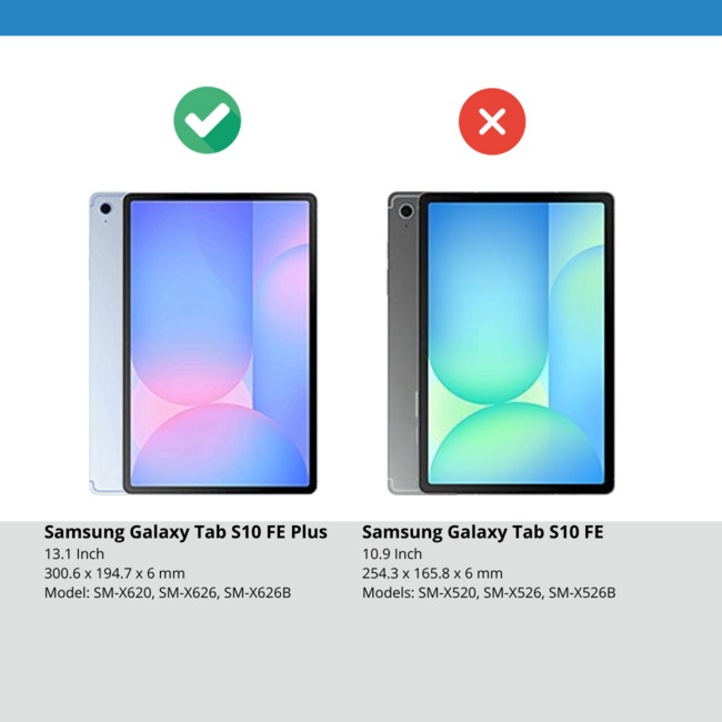 Case2go - Tablet hoes geschikt voor Samsung Galaxy Tab S10 FE Plus - Business Wallet Book Case - Met pasjeshouder - Bruin