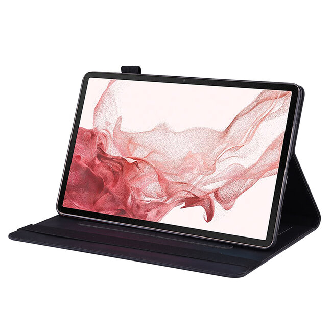 Case2go - Tablet hoes geschikt voor Samsung Galaxy Tab S10 FE Plus - Business Wallet Book Case - Met pasjeshouder - Zwart