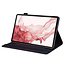 Case2go - Tablet hoes geschikt voor Samsung Galaxy Tab S10 FE Plus - Business Wallet Book Case - Met pasjeshouder - Zwart