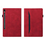 Case2go - Tablet hoes geschikt voor Samsung Galaxy Tab S10 FE Plus - Business Wallet Book Case - Met pasjeshouder - Rood