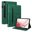 Case2go Case2go - Tablet hoes geschikt voor Samsung Galaxy Tab S10 FE Plus - Business Wallet Book Case - Met pasjeshouder - Groen