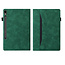 Case2go - Tablet hoes geschikt voor Samsung Galaxy Tab S10 FE Plus - Business Wallet Book Case - Met pasjeshouder - Groen