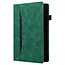 Case2go - Tablet hoes geschikt voor Samsung Galaxy Tab S10 FE Plus - Business Wallet Book Case - Met pasjeshouder - Groen