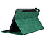 Case2go - Tablet hoes geschikt voor Samsung Galaxy Tab S10 FE Plus - Business Wallet Book Case - Met pasjeshouder - Groen
