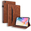Case2go - Tablet hoes geschikt voor Samsung Galaxy Tab S6 Lite (2024) / Galaxy Tab S6 Lite (2022/2020) - Business Wallet Book Case - Met pasjeshouder - Bruin