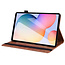Case2go - Tablet hoes geschikt voor Samsung Galaxy Tab S6 Lite (2024) / Galaxy Tab S6 Lite (2022/2020) - Business Wallet Book Case - Met pasjeshouder - Bruin