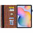 Case2go - Tablet hoes geschikt voor Samsung Galaxy Tab S6 Lite (2024) / Galaxy Tab S6 Lite (2022/2020) - Business Wallet Book Case - Met pasjeshouder - Bruin