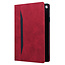 Case2go - Tablet hoes geschikt voor Samsung Galaxy Tab S6 Lite (2024) / Galaxy Tab S6 Lite (2022/2020) - Business Wallet Book Case - Met pasjeshouder - Rood