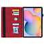 Case2go - Tablet hoes geschikt voor Samsung Galaxy Tab S6 Lite (2024) / Galaxy Tab S6 Lite (2022/2020) - Business Wallet Book Case - Met pasjeshouder - Rood