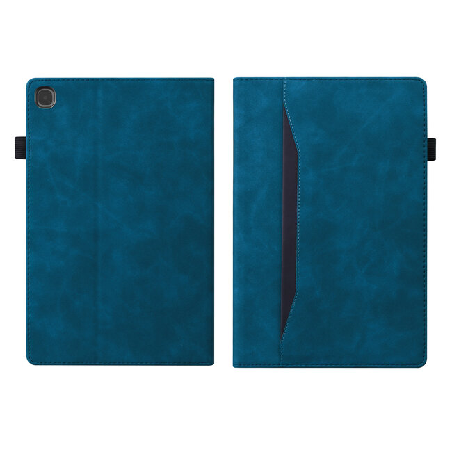 Case2go - Tablet hoes geschikt voor Samsung Galaxy Tab S6 Lite (2024) / Galaxy Tab S6 Lite (2022/2020) - Business Wallet Book Case - Met pasjeshouder - Blauw
