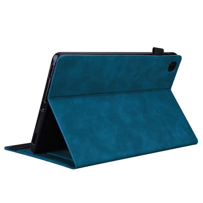 Case2go - Tablet hoes geschikt voor Samsung Galaxy Tab S6 Lite (2024) / Galaxy Tab S6 Lite (2022/2020) - Business Wallet Book Case - Met pasjeshouder - Blauw
