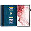 Case2go - Tablet hoes geschikt voor Samsung Galaxy Tab S10 FE - Business Wallet Book Case - Met pasjeshouder  - Blauw