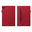 Case2go - Tablet hoes geschikt voor Apple iPad Pro 11 (2024) - Business Wallet Book Case - Met pasjeshouder - Rood