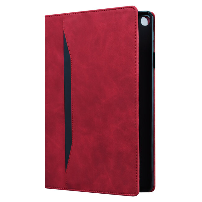 Case2go - Tablet hoes geschikt voor Apple iPad Pro 11 (2025) / Apple iPad Pro 11 (2024) - Business Wallet Book Case - Met pasjeshouder - Rood