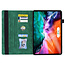 Case2go - Tablet hoes geschikt voor Apple iPad Pro 11 (2025) / Apple iPad Pro 11 (2024) - Business Wallet Book Case - Met pasjeshouder - Groen