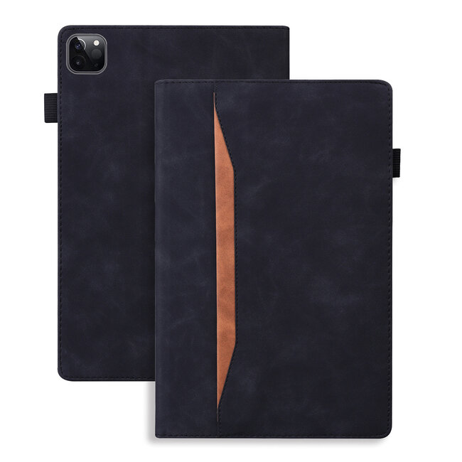 Case2go - Tablet hoes geschikt voor Apple iPad Pro 11 (2025) / Apple iPad Pro 11 (2024) - Business Wallet Book Case - Met pasjeshouder - Zwart