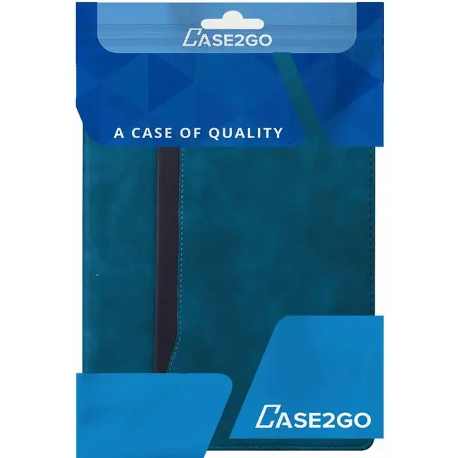 Case2go - Tablet hoes geschikt voor Apple iPad Pro 11 (2025) / Apple iPad Pro 11 (2024) - Business Wallet Book Case - Met pasjeshouder - Blauw