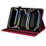 Case2go - Tablet hoes geschikt voor Apple iPad Pro 13 (2024) - Business Stiching Case - Wallet Book Case - Rood