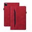Case2go - Tablet hoes geschikt voor Apple iPad Pro 13 (2024) - Business Stiching Case - Wallet Book Case - Rood