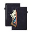 Case2go - Tablet hoes geschikt voor Samsung Galaxy Tab S9 FE Plus - Business Wallet Book Case - Met pasjeshouder - Zwart
