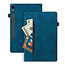 Case2go - Tablet hoes geschikt voor Samsung Galaxy Tab S9 FE Plus - Business Wallet Book Case - Met pasjeshouder - Blauw