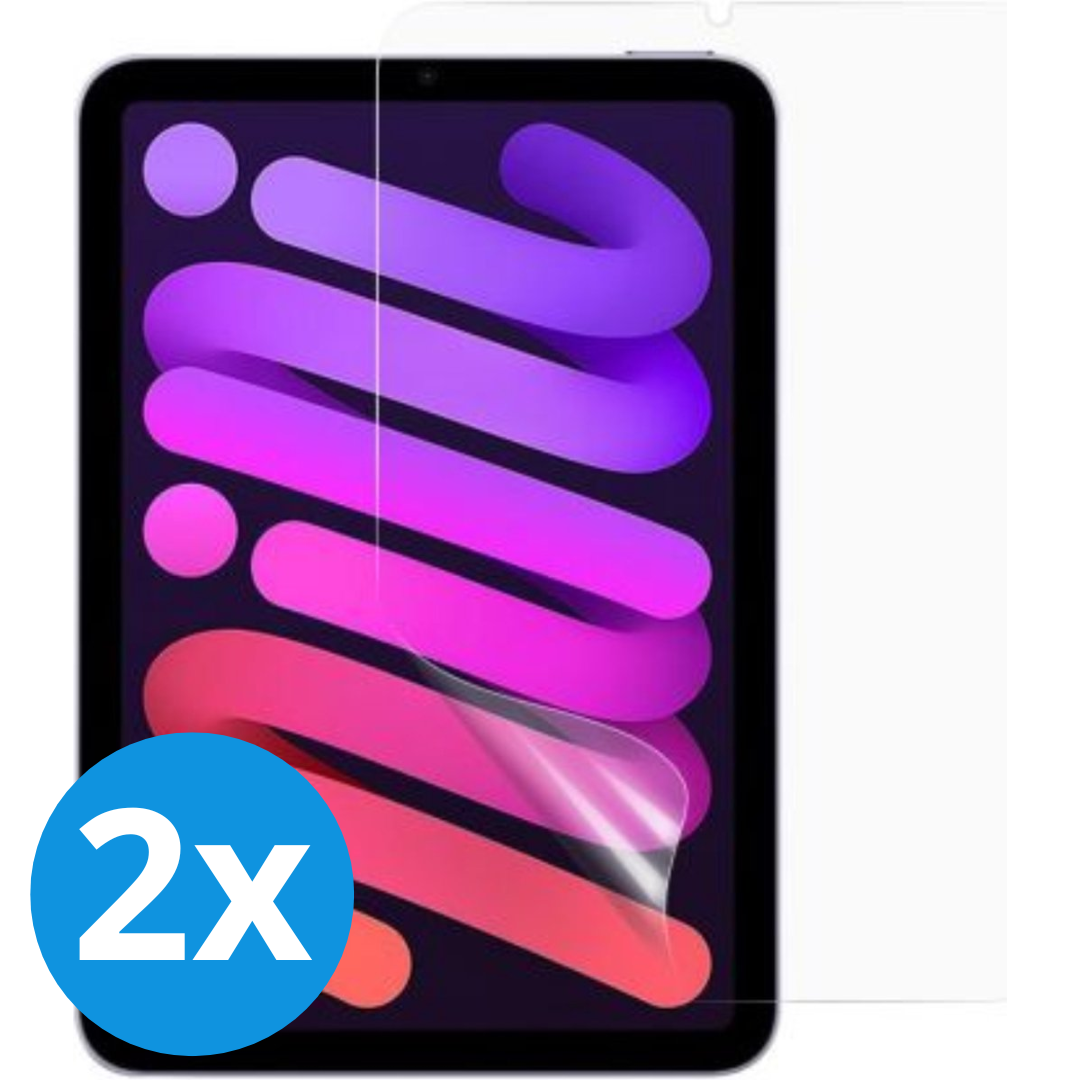 Case2go - 2-Pack Tablet screenprotector geschikt voor Apple iPad Mini 7 (2024) / Mini 6 (2021) - 8.3 Inch - Tempered Glass - Case Friendly - Transparant afbeelding
