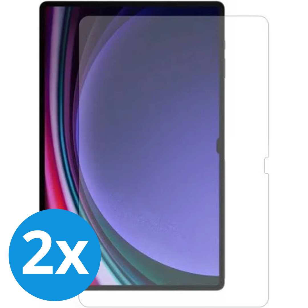 Case2go - 2-Pack Tablet screenprotector geschikt voor Samsung Galaxy S10 Plus (2024) - 12.4 Inch - Tempered Glass - Case Friendly - Transparant afbeelding