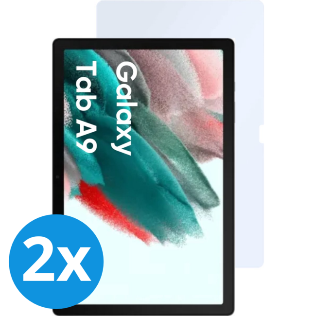 Case2go - 2-Pack Tablet screenprotector geschikt voor Samsung Galaxy A9 (2023) - 8.7 Inch - Tempered Glass - Case Friendly - Transparant
