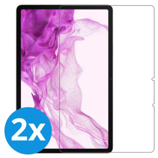 Case2go Case2go - 2-Pack Tablet screenprotector geschikt voor Samsung Galaxy S9 Ultra (2023) - 14.6 Inch - Tempered Glass - Case Friendly - Transparant